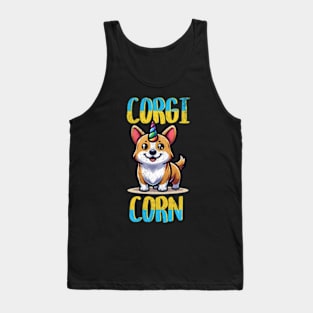 Corgi Corn Unicorn Dog Cute Puppy Kawaii Butt Tank Top